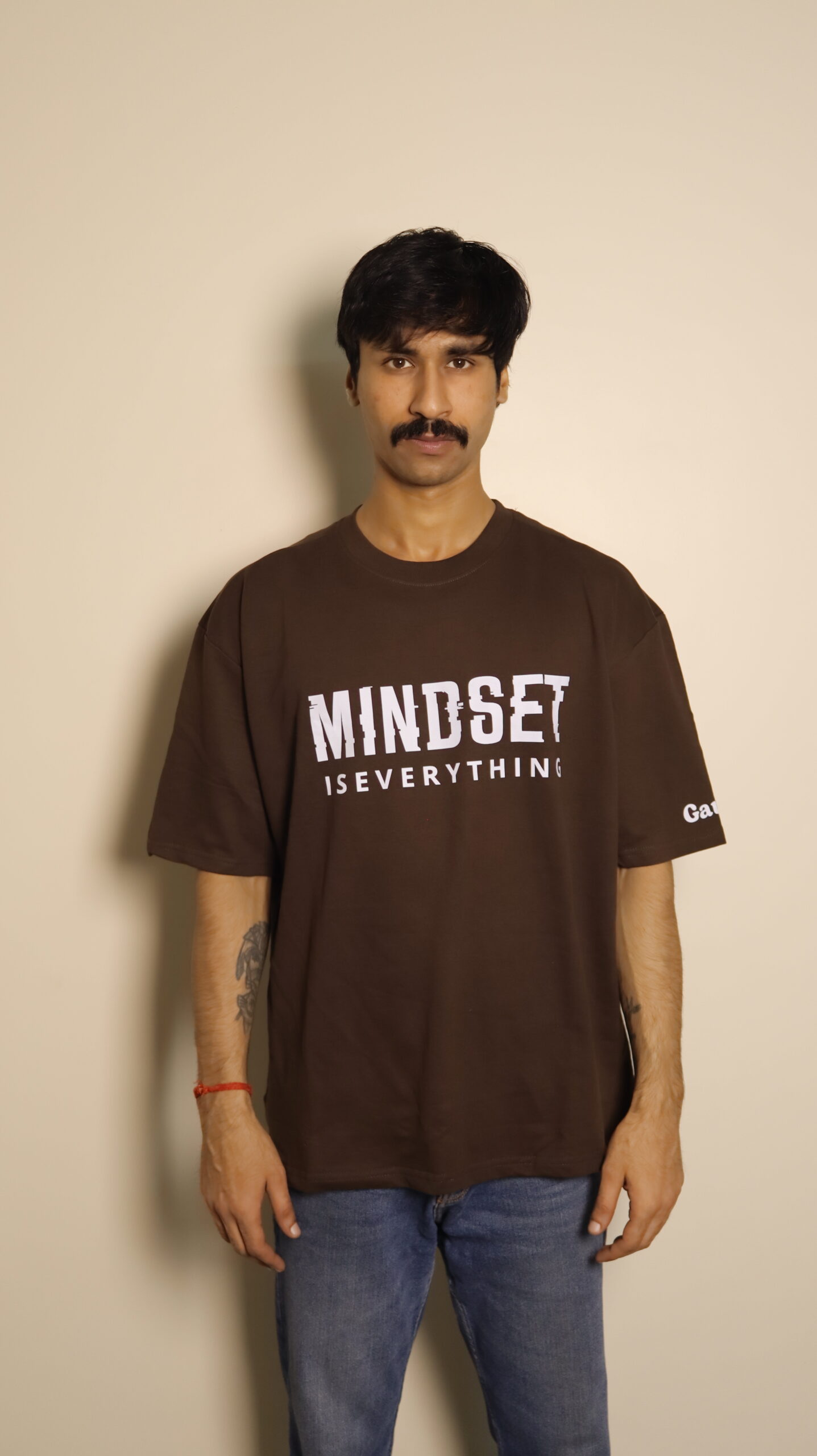 Brown(Mindset is Everything) Oversize T-shirt