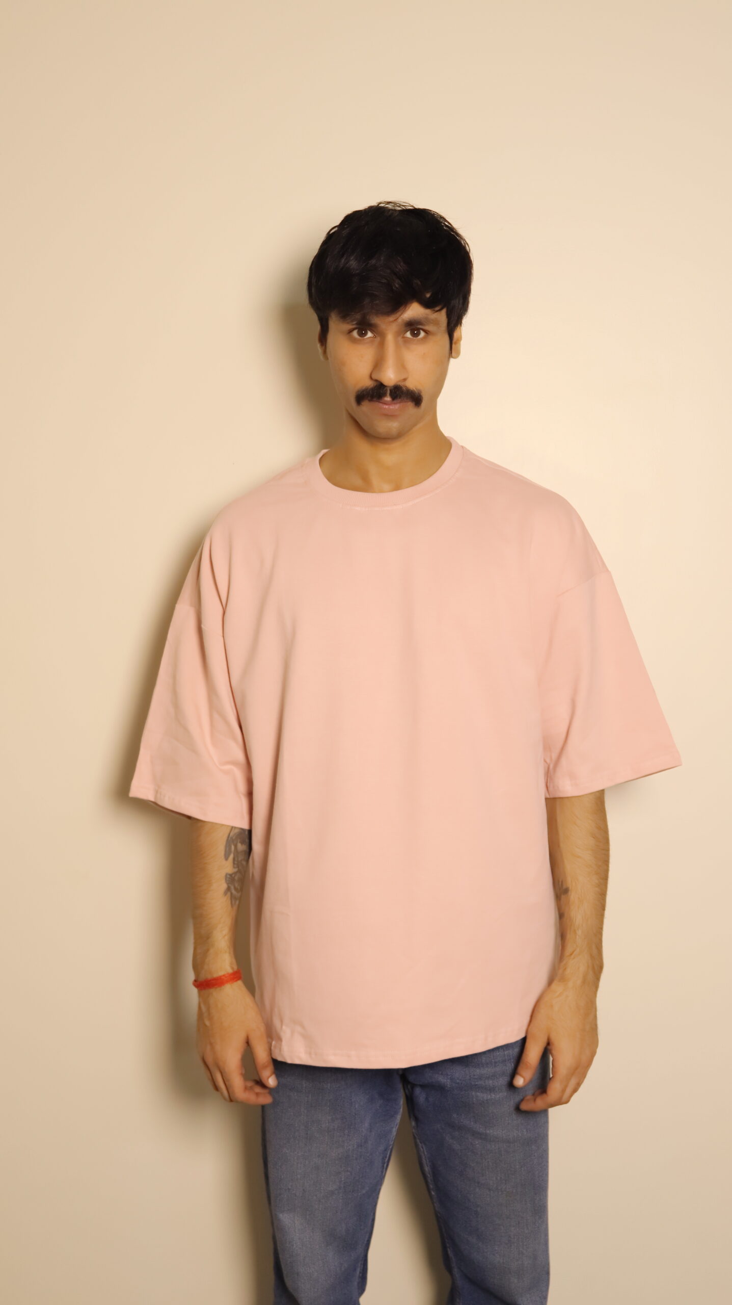 Solid Baby Pink Oversize T-shirt